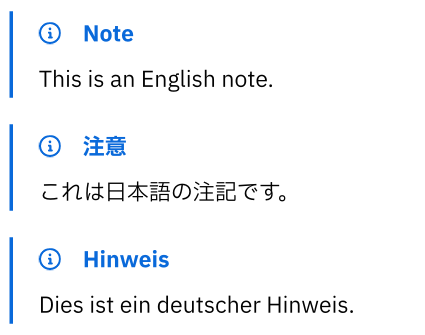 Example of language-dependent rendering