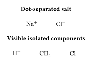 Dot-separated and isolated SMILES component